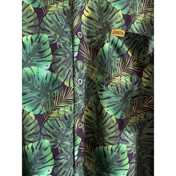 Dixxon Big Men's Monstera Mash Flannel Button Up Party Shirt Blue & Gray Size 4X - Picture 5 of 7